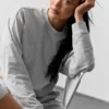 Jersey corto de cuello redondo «Sway» - Gris jaspeado deportivo