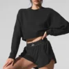 Jersey corto de cuello redondo «Sway» - Negro