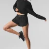 Jersey corto de cuello redondo «Sway» - Negro