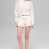 Jersey corto de lana y cachemira con cuello en V de la colección New Class - Marfil