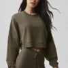 Jersey corto Sway de cuello redondo - Verde olivo