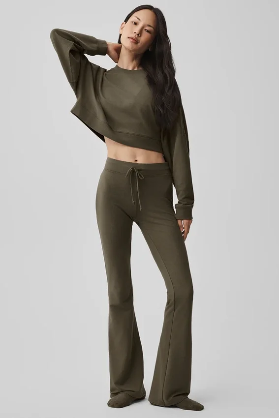 Jersey corto Sway de cuello redondo - Verde olivo