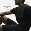 Jersey de algodón y cachemira «Ever Soft» de manga corta y cuello redondo - Negro