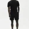 Jersey de algodón y cachemira «Ever Soft» de manga corta y cuello redondo - Negro