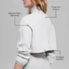 Jersey de cuello alto corto de punto trenzado «Winter Bliss» de manga larga - Athletic Heat
