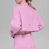 Jersey de cuello alto corto de punto trenzado «Winter Bliss», manga larga - Candy Heart P