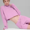 Jersey de cuello alto corto de punto trenzado «Winter Bliss», manga larga - Candy Heart P