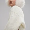Jersey de cuello alto de cachemira «Winter Magic» — Marfil