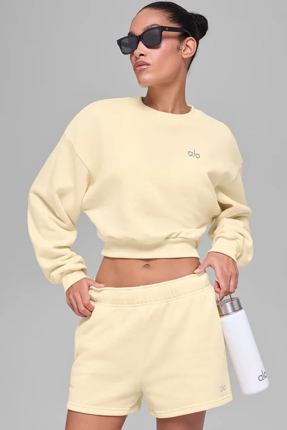 Jersey de cuello redondo Accolade corto - Amarillo vela