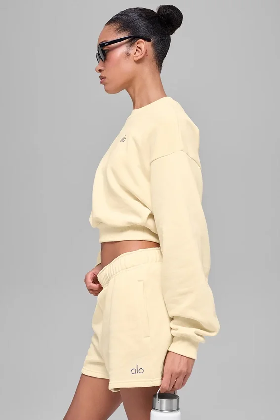 Jersey de cuello redondo Accolade corto - Amarillo vela