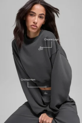 Jersey de cuello redondo Accolade corto – Antracita
