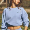 Jersey de cuello redondo Accolade corto - Azul Provenza claro