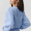 Jersey de cuello redondo Accolade corto - Azul Provenza claro