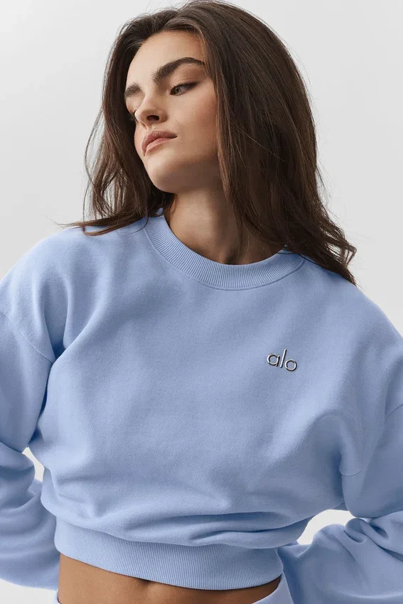 Jersey de cuello redondo Accolade corto - Azul Provenza claro