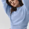 Jersey de cuello redondo Accolade corto - Azul Provenza claro
