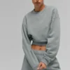 Jersey de cuello redondo Accolade corto - Gris lunar