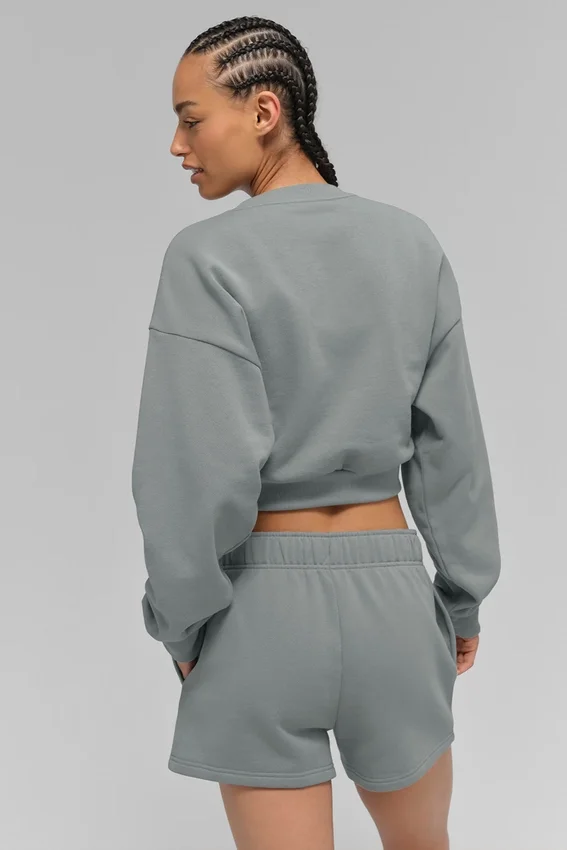 Jersey de cuello redondo Accolade corto - Gris lunar
