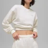 Jersey de cuello redondo Accolade corto - Marfil