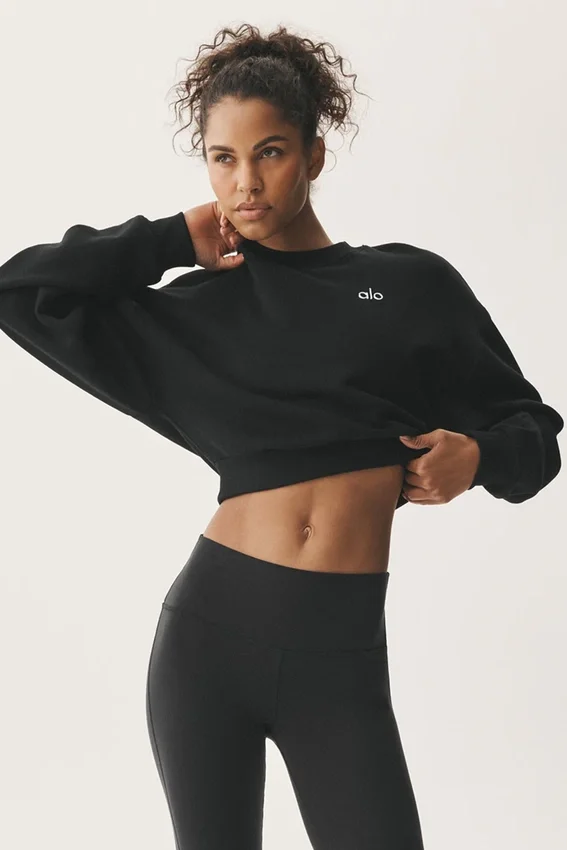 Jersey de cuello redondo Accolade corto - Negro
