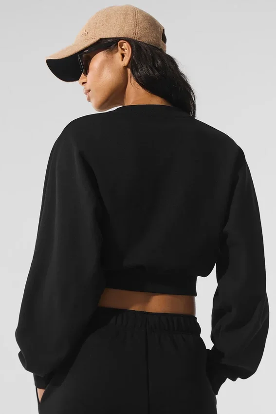 Jersey de cuello redondo Accolade corto - Negro