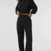 Jersey de cuello redondo Accolade corto - Negro