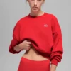Jersey de cuello redondo Accolade corto - Rojo brillante
