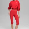 Jersey de cuello redondo Accolade corto - Rojo brillante