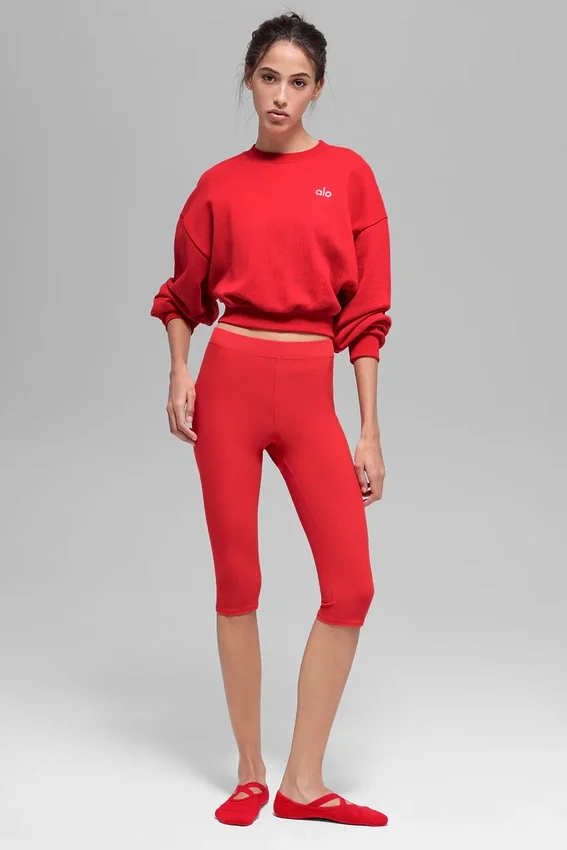 Jersey de cuello redondo Accolade corto - Rojo brillante