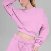 Jersey de cuello redondo Accolade corto - Rosa corazón de caramelo