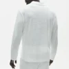 Jersey de lino «Coastal» de manga larga - Blanco