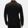 Jersey de lino «Coastal» de manga larga sin botones - Negro