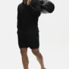 Jersey de lino «Coastal» de manga larga sin botones - Negro
