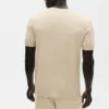 Jersey de manga corta de algodón y cachemira Ever Soft - Beige arena