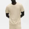 Jersey de manga corta de algodón y cachemira Ever Soft - Beige arena