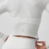 Jersey de manga larga acanalado Stardust - Blanco