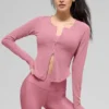 Jersey de manga larga acanalado Stardust - Rosa silvestre
