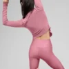 Jersey de manga larga acanalado Stardust - Rosa silvestre