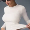 Jersey de manga larga con cuello acanalado Sea Coast - Marfil