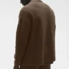 Jersey de manga larga con cuello redondo y botones «Shift Knit» - Espresso