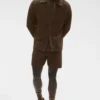 Jersey de manga larga con cuello redondo y botones «Shift Knit» - Espresso