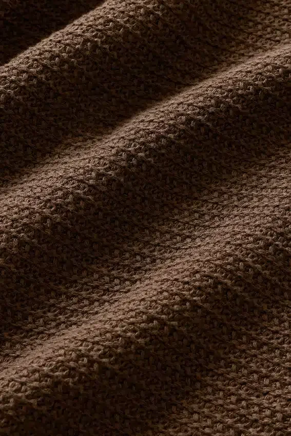 Jersey de manga larga con cuello redondo y botones «Shift Knit» - Espresso
