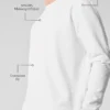 Jersey de manga larga y cuello redondo Double Take - Blanco