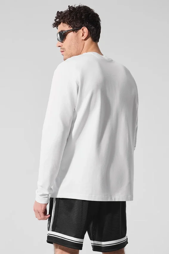 Jersey de manga larga y cuello redondo Double Take - Blanco