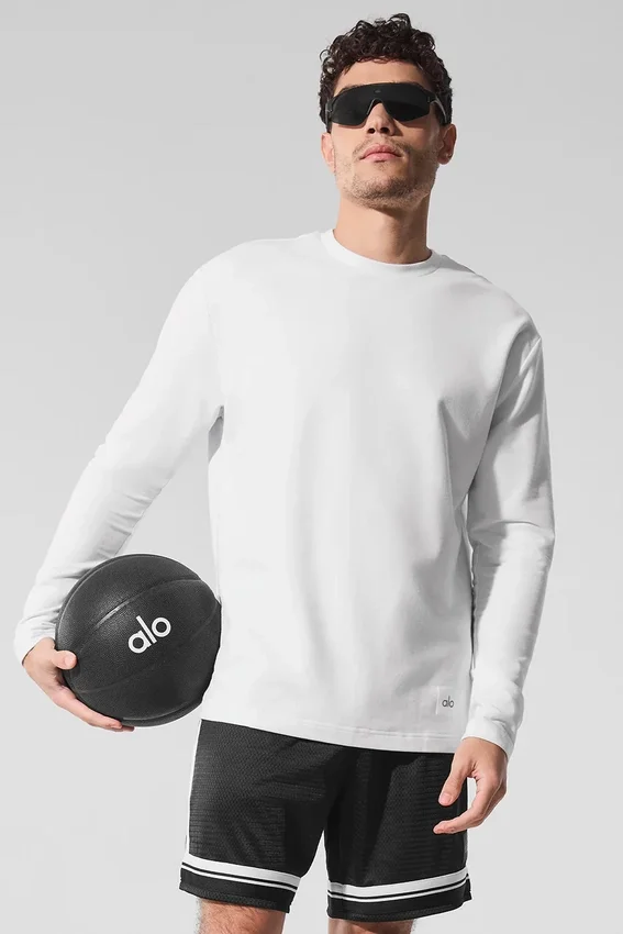 Jersey de manga larga y cuello redondo Double Take - Blanco