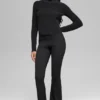 Jersey de punto vaquero sin espalda y manga larga - Negro/Antracita