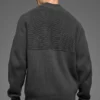 Jersey Domain Shift de punto acanalado con cremallera de 1/4 - Antracita