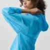 Jersey «Go Time» con cremallera de 1/4 — Azul celeste