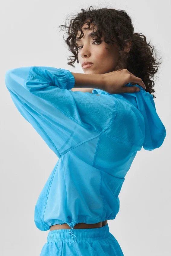 Jersey «Go Time» con cremallera de 1/4 — Azul celeste