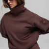 Jersey Hazy de cuello alto - Brownstone
