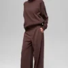 Jersey Hazy de cuello alto - Brownstone